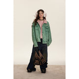 Unisex Coat Lambswool Denim Coat