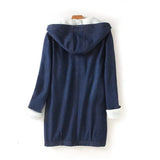 Women Cotton Coat Winter Lamb Wool Denim Coat Loose and Warm