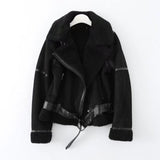 Women Cotton Coat Suede Imitation Lamb Wool