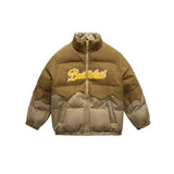 Unisex Coat Stand-up Collar Cotton-Padded Clothes Men and Women Loose Winter