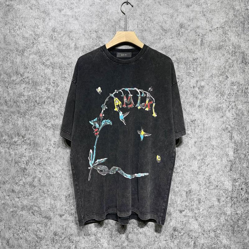 Amiri washed t-shirt hummingbird short sleeve