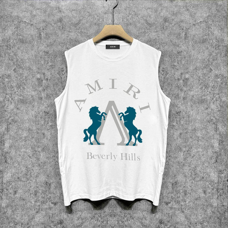 Amiri tank top horse print