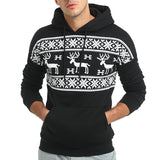 Black Christmas Sweater Night Elk Printing Leisure Sports