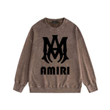 Amiri Distressed Sweatshirt Printed Trendy Pure Cotton