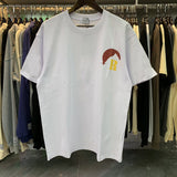 Rhude T Shirt Sunset Theme Pure Cotton Hip Hop Men and Women Same Casual