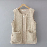 Women Vest Fall Lamb Wool Vest