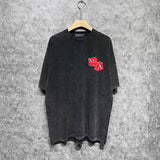 Amiri washed t-shirt red dice short sleeves