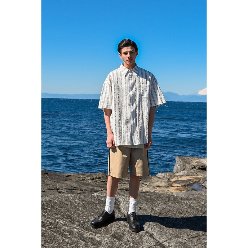 Unisex Shorts Side Stripes Casual Loose