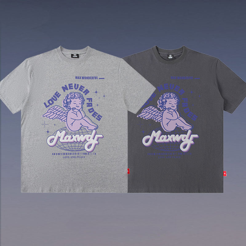 Men T-Shirt Summer Retro Versatile Casual Loose