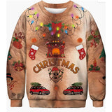 Black Christmas Sweater Vertical Stripes 3D Printed Sweater