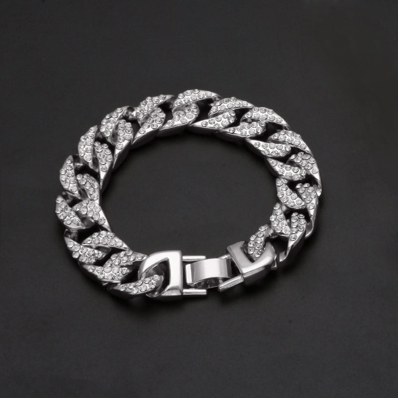 Bracelet Hip Hop Men's Jewelry Cuban Bracelet with Diamonds St. Valentine's Spectrum