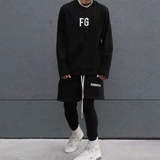 Fog Fear of God Essentials T Shirt Long Sleeve inside-out Wear High Street Bottoming Shirt