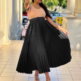 Women Bottoms High Waist Large Skirt Draping Skirt