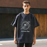 Mens Vintage T Shirt Black Spider Short Sleeve T-Shirt Men