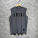 Amiri tank top letter spider printing