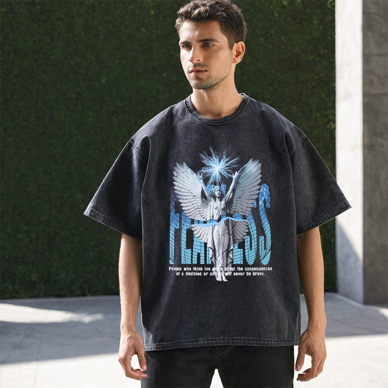 Mens Vintage T Shirt Printed Vintage Short Sleeve T-Shirt