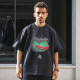 Mens Vintage T Shirt Washed Old Short Sleeve