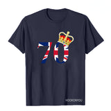Inspired by Queen's Platinum Jubilee 2022 Elizabeth 70 Years T-shirt Printed Short Sleeve T-shirt