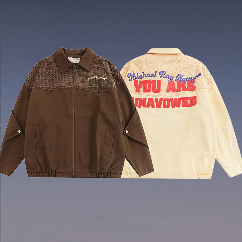 Women Jackets Vintage Flocking Embroidered