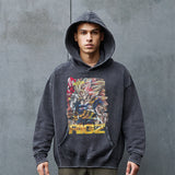 Mens Vintage Hoodie Print Casual Hooded
