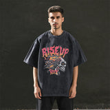 Mens Vintage T Shirt Summer Short Sleeve T-Shirt Men