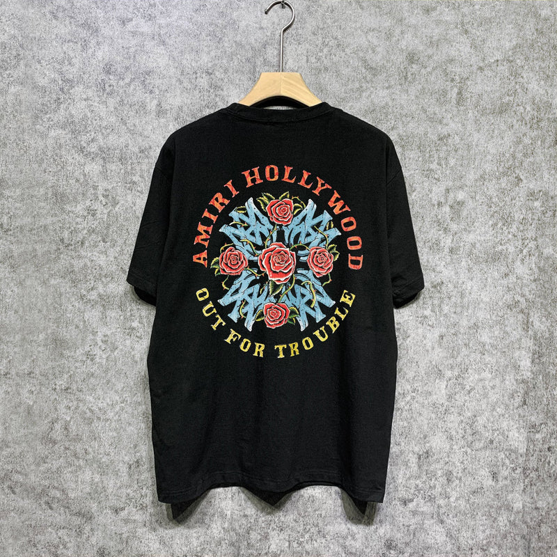 Amiri t shirts floral print short sleeve