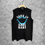 Amiri tank top smiley face printing