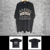 Amiri washed t-shirt billboard printing short sleeves