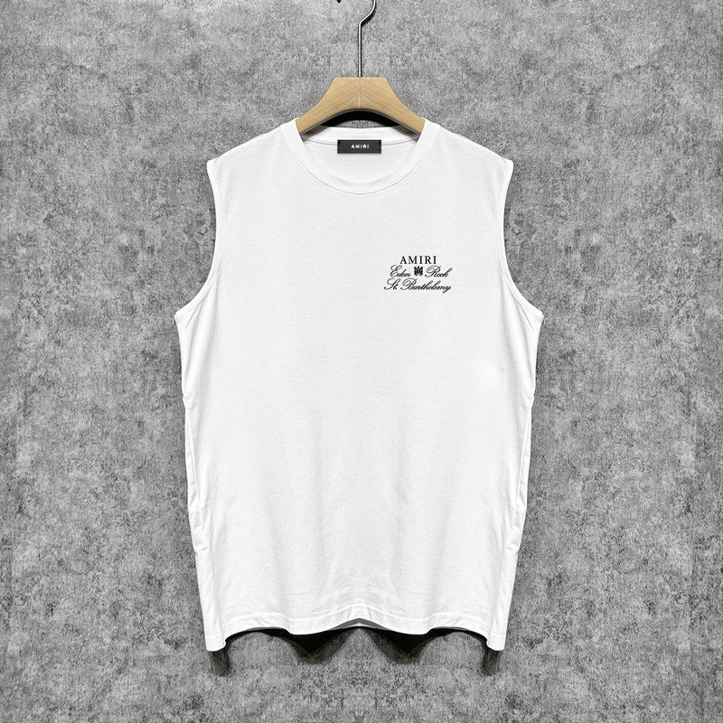 Amiri tank top sketch airplane letterprinting