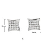 Earrings Zircon Square Earrings Spectrum