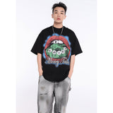 Unisex T-Shirts Saint Michael Vintage Lip Abstract Print Short Sleeve