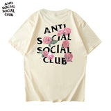 Anti Social Club T Shirt Men's Summer Men's Cotton Short-Sleeved T-shirt
