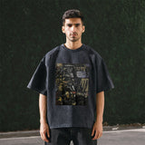 Men's Vintage T Shirt Printed Short Sleeve T-Shirt