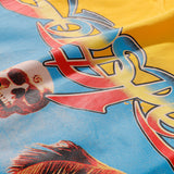 Godspeed T Shirts Beach Skull Surfboard Print Cotton Casual Short Sleeve Men and Women