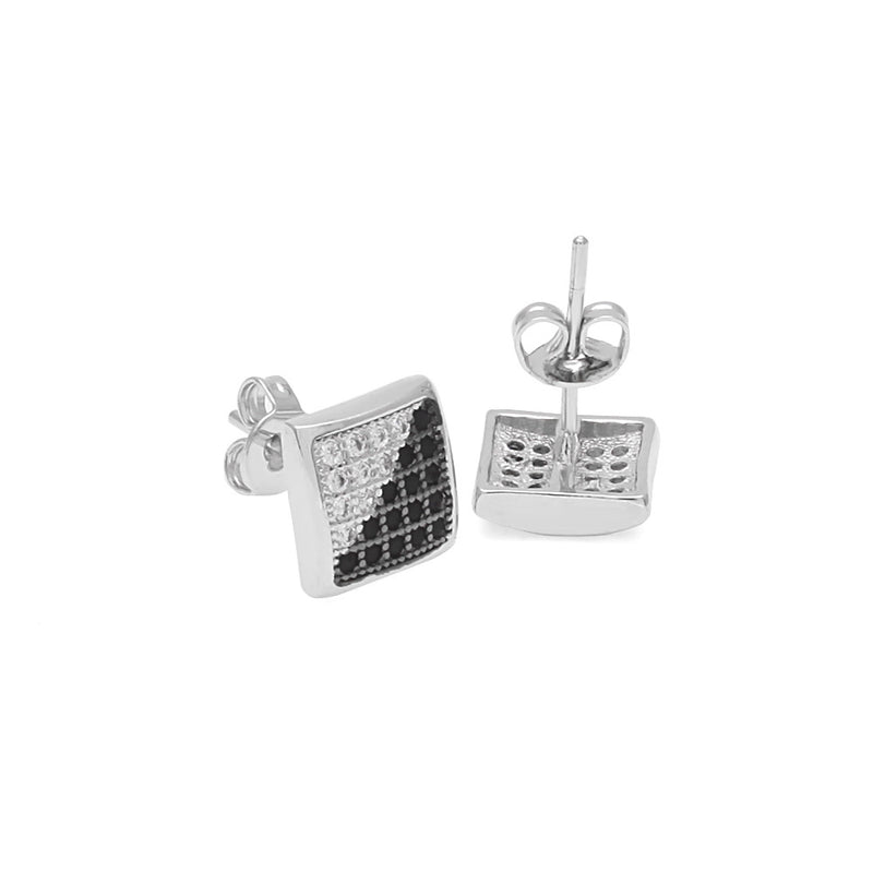Earrings Hip Hop Zircon Square Earrings Spectrum
