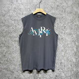 Amiri tank top overlapping letter dragon print