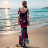 Beach Dresses Sexy Suspender Dress Printed Dress