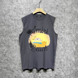Amiri tank top colorful dusk print