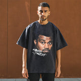 Mens Vintage T-Shirt Vintage Printed Short Sleeve T-Shirt