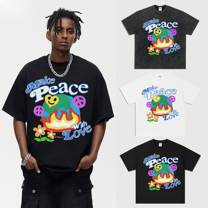 Vintage T-shirts BREAKSILENCE Washed and old short-sleeved T-shirts