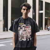 Mens Vintage T Shirt Old Short Sleeve T-Shirt Men and Women