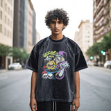 Mens Vintage T Shirt Washed Old Cartoon Print