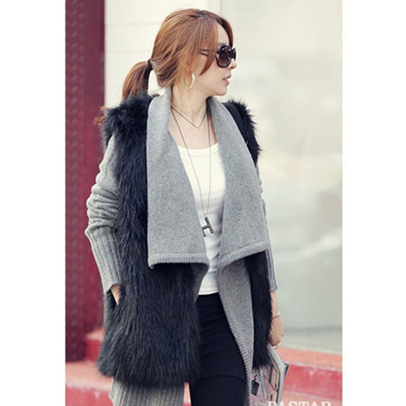 Women Fur Jacket Plush Vest Vest