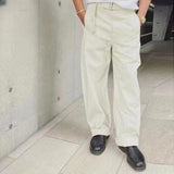 Cargo Pants Pure White Business Casual Trousers