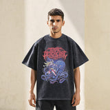 Mens Vintage T Shirt Cartoon Short Sleeve T-Shirt Men