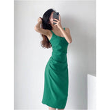 Women Dresses Dress Pleated Backless Sexy