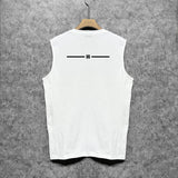 Amiri tank top small spider letter horizontal stripprinting