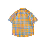 Unisex Shirt Vintage Plaid Summer Loose