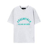 Fog Essentials T Shirts Spring/Summer FOG Season 8 Double Line Silicone Crew Neck Short Sleeves