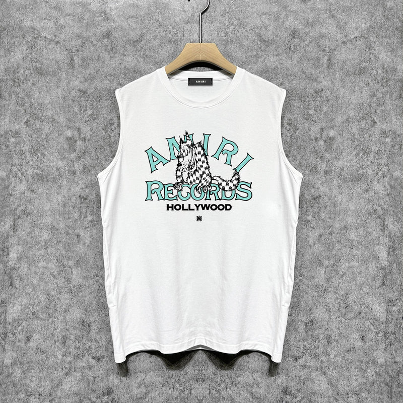 Amiri tank top big bad wolf letterprinting